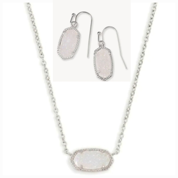 New Kendra Scott Elisa Druzy and Elle Drop Earrings Set - Picture 1 of 8